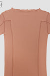 BASERANGE Long Sleeve T-Shirt TTML Collection Ribbed Cotton Portugal BAS-TTML-RB-WI23-MGH Rose Red